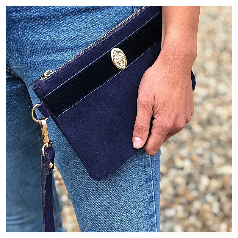 Hicks and Brown Chelsworth Clutch Bag in Navy-2